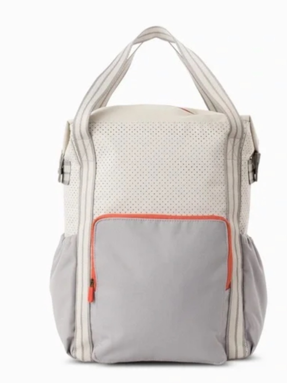 Thirty-One Day Away Backpack Whisper Grey Colorblock | Large Travel Diaper Bag - Picture 6 of 6